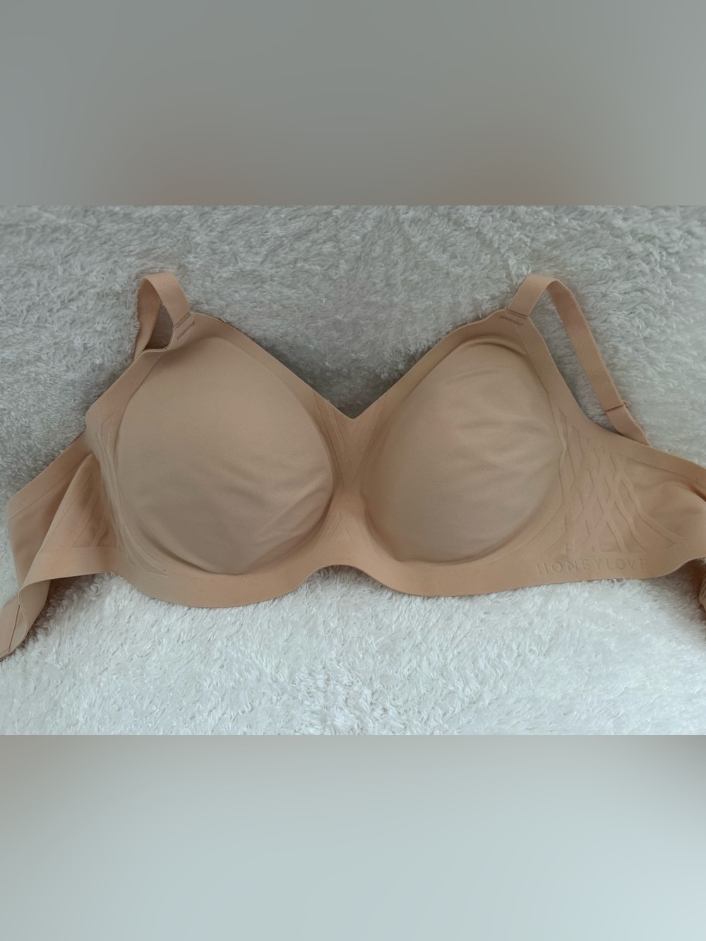 Honeylove Small 34B/C or 32D nude/sand wireless t-shirt bra